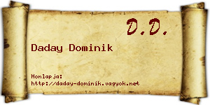 Daday Dominik névjegykártya